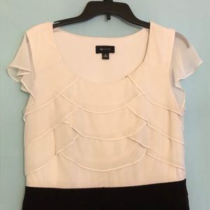 AB Studio Ivory & Black Dress, Sz. 12